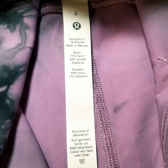 Lululemon Power Thru High Rise Crop 23" Legging Tie Dye Athleisure Athletic NWT - Picture 11 of 14